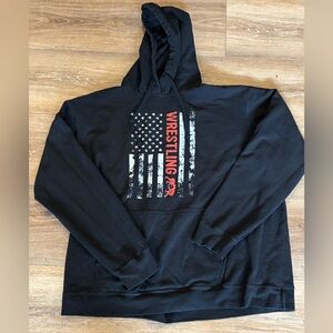 Black Wrestling Graphic Hoodie